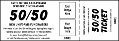 Big Logos 50/50 Raffle Ticket