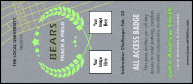 Track and Field VIP Event Badge Large