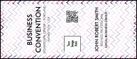 Geometric Gradient Waves VIP Event Badge Large