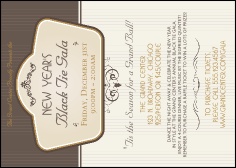 Classic Brown Pinstripe Club Flyer