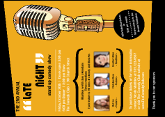 Comedy Retro Microphone Club Flyer Comedy Retro Microphone Club Flyer