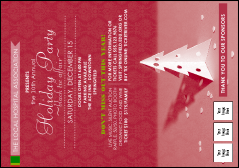 Paper Christmas Tree Red Club Flyer