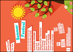 Summer Cut Paper Club Flyer