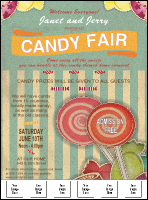 Retro Candy Logo Flyer