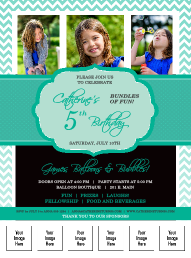 Happy Birthday Chevron Logo Flyer