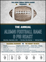 Football Blue Logo Flyer