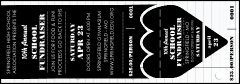 School Notebook Black and White Event Ticket