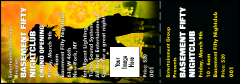 Nightclub Yellow Event Ticket