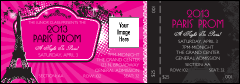 Paris Pink and Black Reserved Event Ticket