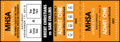 Versus Orange Event Ticket
