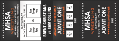 Versus Black Event Ticket