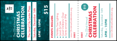 Holiday Snowflake Event Ticket