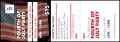 Fourth of July Event Ticket