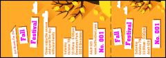Fall Cut Paper Event Ticket