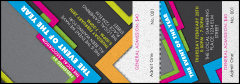 Retro Colors Event Ticket