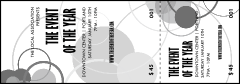 All Purpose Circles Black and White Event Ticket
