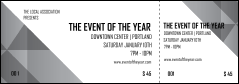 All Purpose Corners Black and White Event Ticket