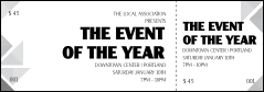 All Purpose Triangles Black and White Event Ticket