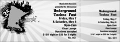 Twin Cities Event Ticket (black and white)