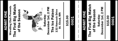 Wrestling General Admission Ticket 001