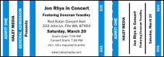 Blue and White General Admission Ticket