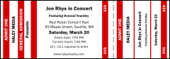 Red and White General Admission Ticket