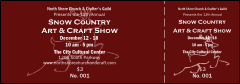 Christmas Reindeer General Admission Ticket with a full bleed
