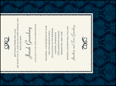 Bar Mitzvah Navy Invitation