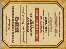 BBQ Vintage Invitation