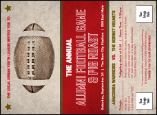 Football Red Invitation