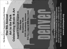 Denver Black and White Invitation