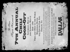 Dallas Invitation (Black and White)