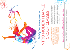 Modern Dance White Postcard