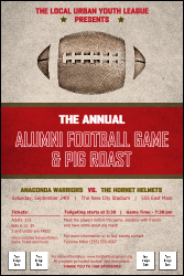 Football Red Poster