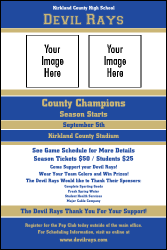Sports Poster 002 in Blue and Gold Sports Poster 002 in Blue and Gold