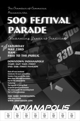 Indianapolis Poster (Black and white)