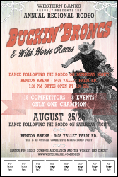 Bucking Bronco Rodeo Logo Poster