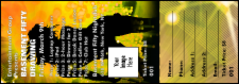 Nightclub Yellow Raffle Ticket