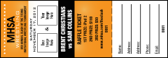 Versus Orange Raffle Ticket