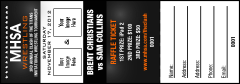 Versus Black Raffle Ticket