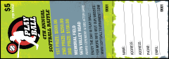 Softball Raffle Ticket