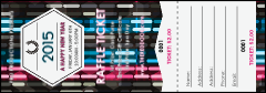 Year Neon Lights Raffle Ticket