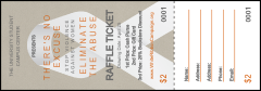 White Ribbon Raffle Ticket