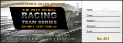 Auto Racing Raffle Ticket