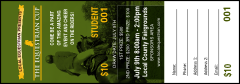 Equestrian Raffle Ticket