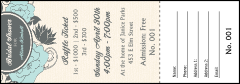 Blue Flower Raffle Ticket