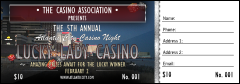 Atlantic City Raffle Ticket