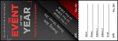 Red and Silver Raffle Ticket