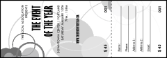 All Purpose Circles Black and White Raffle Ticket