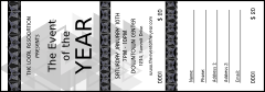 All Purpose Triangles 2 Black and White Raffle Ticket